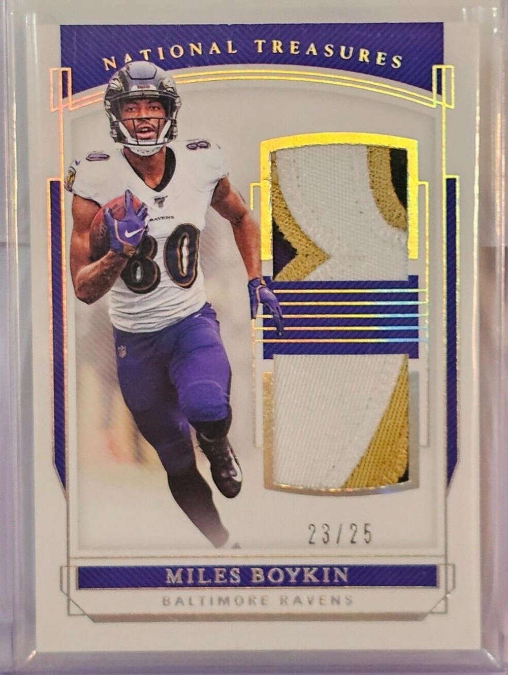 2019 Panini National Treasures - Rookie Dual Materials Miles Boykin /25
